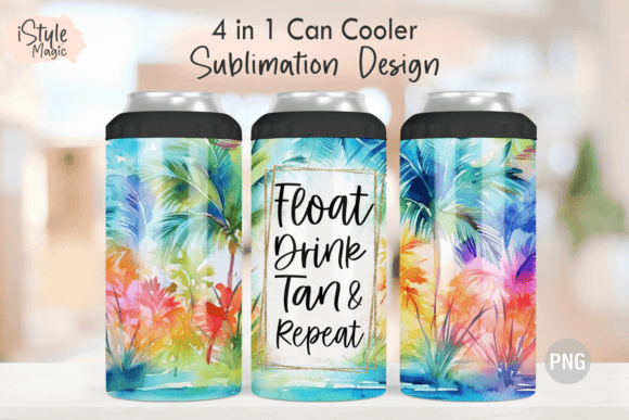 Download Float Drink Tan Repeat 4 in 1 Can Cooler - 4 in 1 can cooler Collection