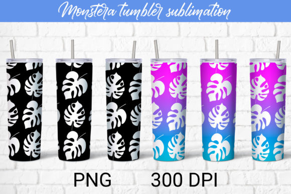 Download Tropical Monstera Leaves Tumbler - Premium Resources