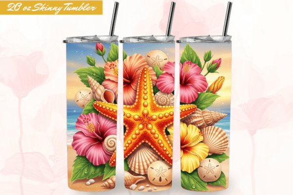 Download Tropical Starfish Tumbler Design,Beach - Premium Resources