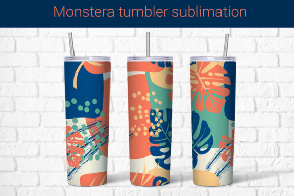 Download Tropical Monstera Leaves Tumbler - Premium Resources